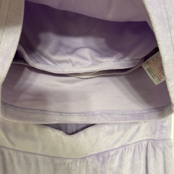 Brave Soul Women’s Two Piece Velvet Set Medium Lilac Purple Tube Top Flare Pants - Picture 4 of 10